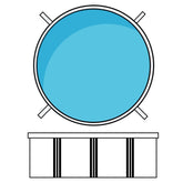 Mission Beach 12' 4" (3.76m) Round Pool x 4' (1.2m) Deep